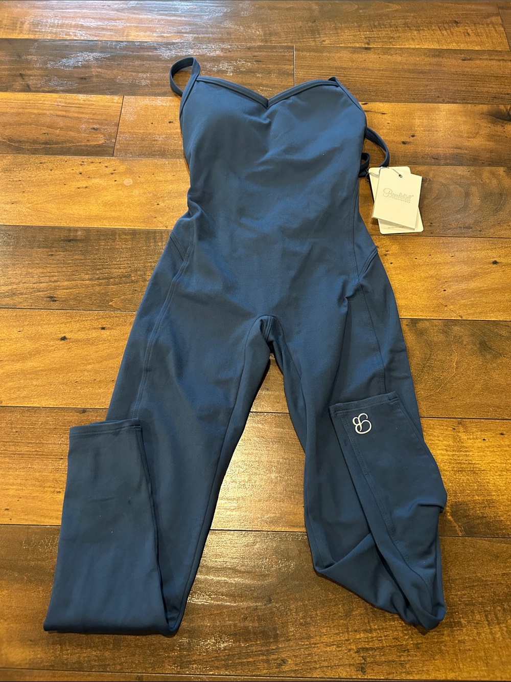 Bombshell Sportswear Navy Strappy Jumpsuit